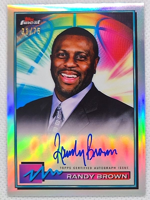 2021 Topps Finest – Autographs Refractor #FA-RB Randy Brown AU, SN75