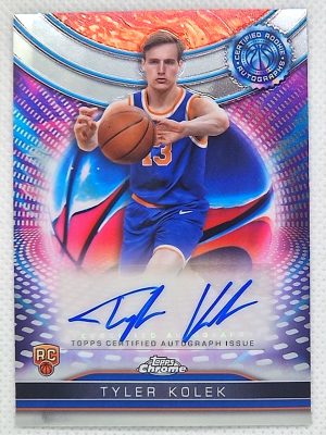 2024-25 Topps Chrome – Topps Certified Autograph Issue Rookies #TCRA-TK Tyler Kolek AU