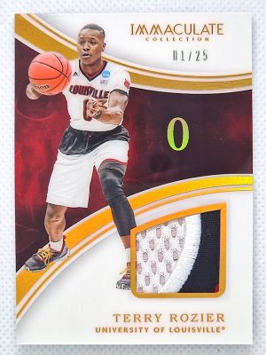 2016-17 Panini Immaculate Collection Collegiate – Numbers Memorabilia Prime #11 Terry Rozier MEM, SN25