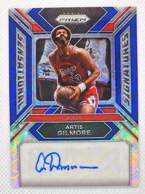 2023-24 Panini Prizm – Sensational Signatures Prizms Choice Blue #SS-AG Artis Gilmore AU, SN49