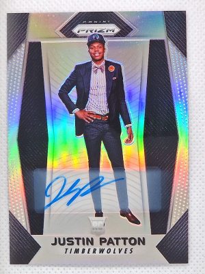 2017-18 Panini Prizm – Silver Prizm Autographs #85 Justin Patton AU, RC