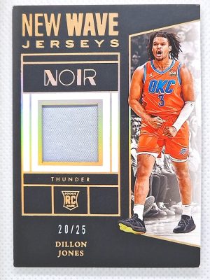 2024-25 Panini Noir – New Wave Jerseys Holo Gold #NWJ-DIL Dillon Jones MEM, SN25