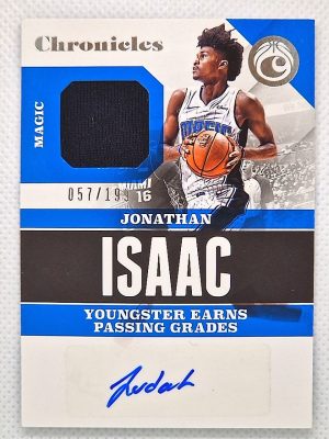 2017-18 Panini Chronicles – Chronicles Signature Swatches #CSS-JIS Jonathan Isaac AU, MEM, SN199