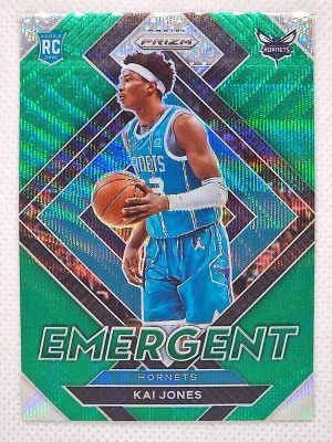 2021-22 Panini Prizm – Emergent Prizms Green Wave #1 Kai Jones