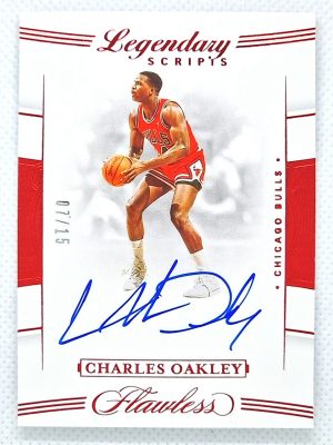 2019-20 Panini Flawless – Legendary Scripts Ruby #LS-CHO Charles Oakley AU, SN15