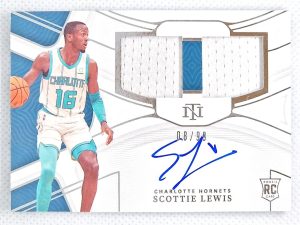 2021-22 Panini National Treasures – Rookie Materials Autographs Dual #RMD-SLW Scottie Lewis AU, MEM, SN99