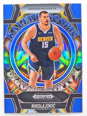 2024-25 Panini Prizm Black – Kaleidoscopic Prizms Blue #8 Nikola Jokic SN199