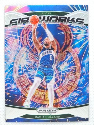 2024-25 Panini Prizm – Fireworks #8 Damian Lillard