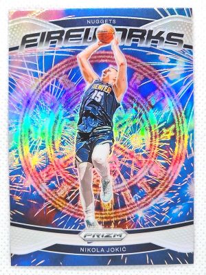 2024-25 Panini Prizm – Fireworks Prizms Silver #11 Nikola Jokic