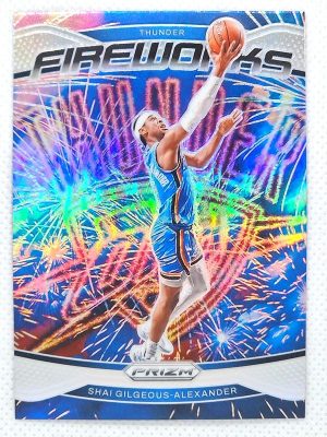 2024-25 Panini Prizm – Fireworks Prizms Silver #22 Shai Gilgeous-Alexander