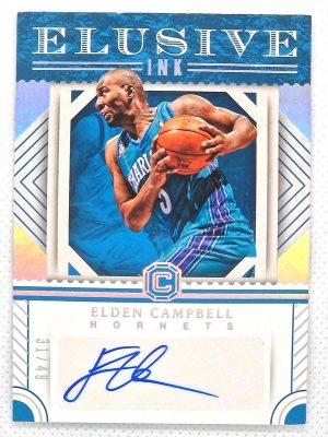 2017-18 Panini Cornerstones – Elusive Ink Silver #EI-5 Elden Campbell AU, SN49
