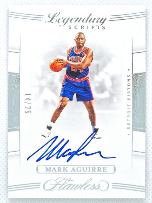 2019-20 Panini Flawless – Legendary Scripts #LS-MAG Mark Aguirre AU, SN25