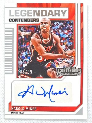2023-24 Panini Contenders – Legendary Contenders Autographs #LC-HMH Harold Miner AU, SN99