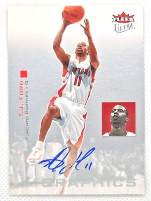 2007-08 Ultra – Autographics Blue Ink #AU-TF T.J. Ford AU