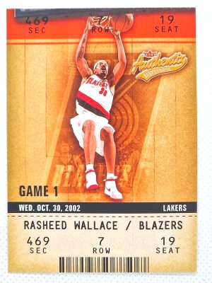 2002-03 Fleer Authentix #13 Rasheed Wallace