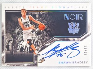 2019-20 Panini Noir – Freeze Frame Signatures #FF-SBR Shawn Bradley AU, SN99
