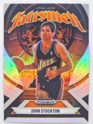 2024-25 Panini Prizm Black – Talismen Prizms Silver #18 John Stockton