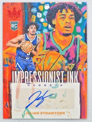 2023-24 Panini Court Kings – Impressionist Ink Ruby #II-STR Julian Strawther AU, SN49