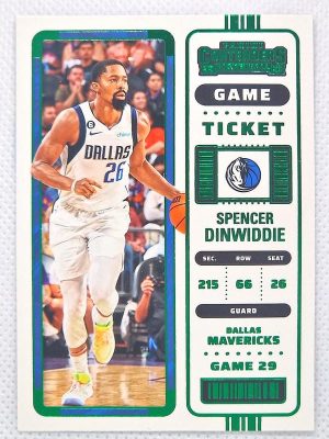 2022-23 Panini Contenders – Game Ticket Green #61 Spencer Dinwiddie