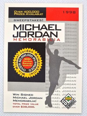 1998-99 UD Choice Preview #SW1 Michael Jordan Memorabilia Sweepstakes