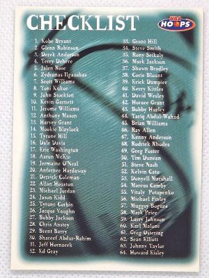 1998-99 Hoops #166 Checklist: 1-128 CL