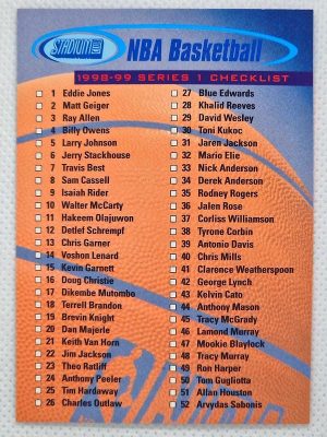1998-99 Stadium Club – Checklists Retail #R1 Series 1 Checklist: 1-100 CL