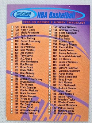 1998-99 Stadium Club – Checklists Hobby #H2 Series 2 Checklist: Inserts CL