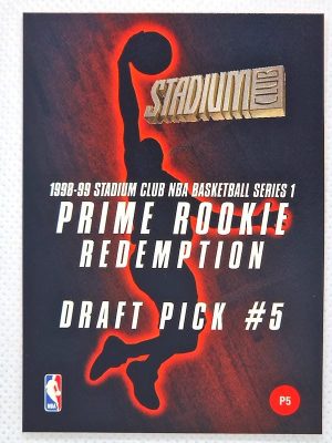 1998-99 Stadium Club – 1998 NBA Draft Pick Redemptions #DP5 Draft Pick #5 RDM