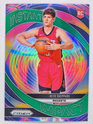 2024-25 Panini Prizm – Instant Impact Prizms Green #24 Reed Sheppard
