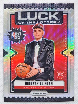 2024-25 Panini Prizm – Luck of the Lottery Prizms Silver #9 Donovan Clingan