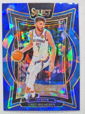 2024-25 Panini Select – Blue Cracked Ice Prizm #1 Chet Holmgren