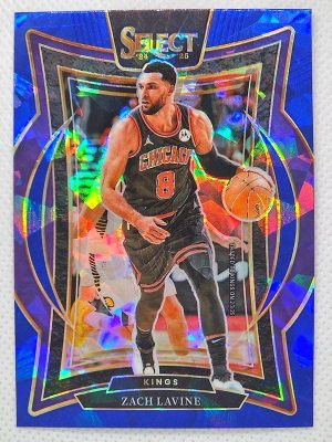 2024-25 Panini Select – Blue Cracked Ice Prizm #10 Zach LaVine