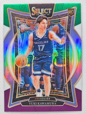 2024-25 Panini Select – Green White Purple Prizm #76 Yuki Kawamura