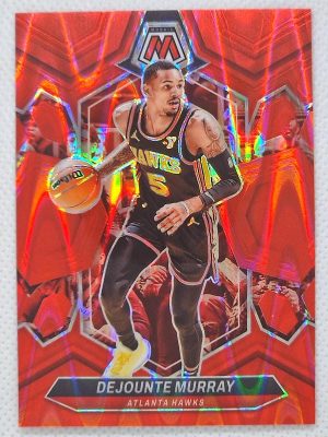 2023-24 Panini Mosaic – Red Seismic #134 Dejounte Murray SN299