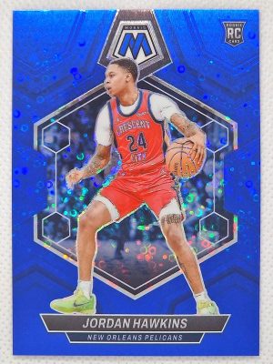 2023-24 Panini Mosaic – Fast Break Blue #243 Jordan Hawkins SN85