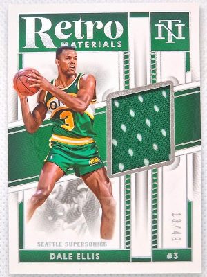 2023-24 Panini National Treasures – Retro Materials #RM-ELL Dale Ellis MEM, SN49