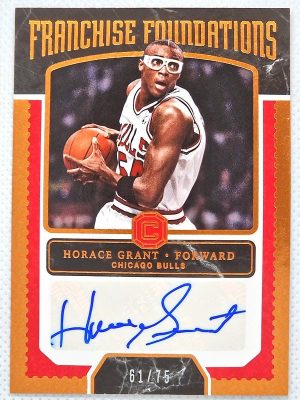 2017-18 Panini Cornerstones – Franchise Foundations Signatures Bronze #FF-HGR Horace Grant AU, SN75