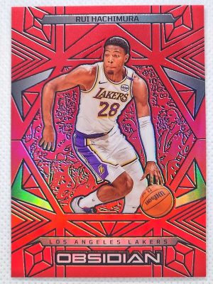 2024-25 Panini Obsidian – Electric Etch Red Flood #97 Rui Hachimura