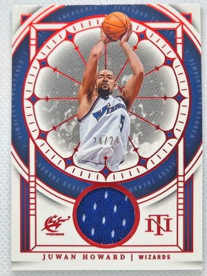 2023-24 Panini National Treasures – Timeless Treasures Materials International #TM-HOW Juwan Howard MEM, SN24