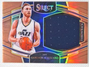 2021-22 Panini Select – Throwback Memorabilia Copper Prizms #TM-GHW Gordon Hayward MEM, SN49