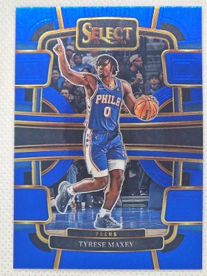2023-24 Panini Select – Blue (Retail Base) #44 Tyrese Maxey