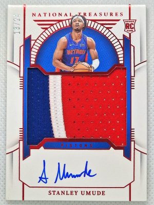 2023-24 Panini National Treasures – International #143 Stanley Umude AU, MEM, SN24