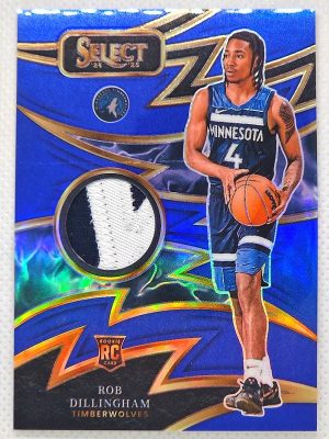 2024-25 Panini Select – Sparks Blue Prizms #SPK-DIL Rob Dillingham MEM, SN75