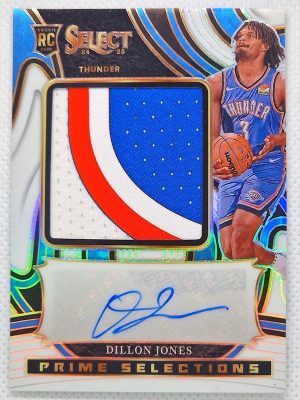 2024-25 Panini Select – Prime Selections Signatures White Prizms #PSS-DIL Dillon Jones AU, MEM, SN49