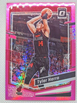 2023-24 Donruss Optic – Hyper Pink #180 Tyler Herro