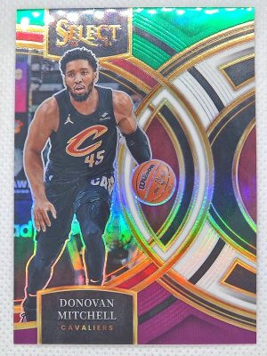 2023-24 Panini Select – Green White Purple Prizms #163 Donovan Mitchell