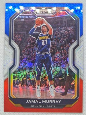 2020-21 Panini Prizm – Red, White and Blue Prizms #124 Jamal Murray